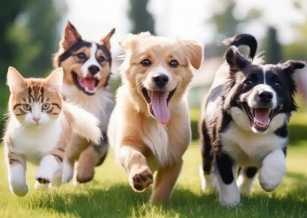 Choosing the Right Pet image of dogs running